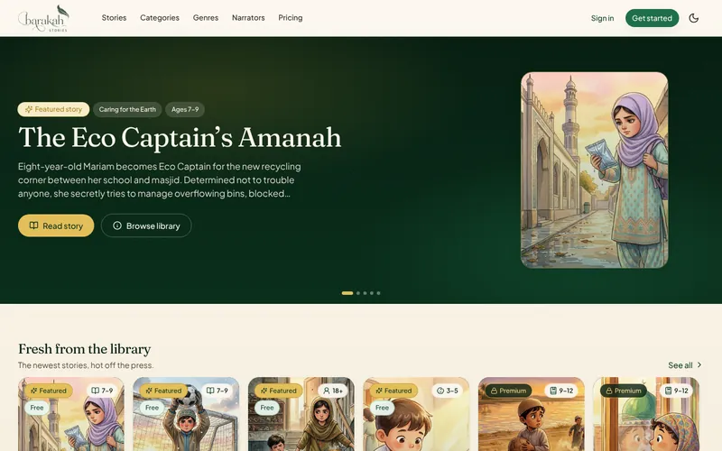 Home page of Barakah Stories