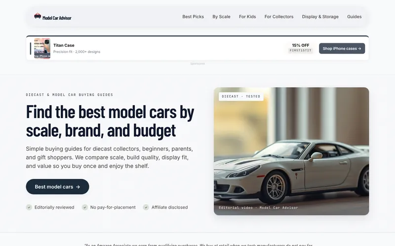 Home page of Model Car Advisor